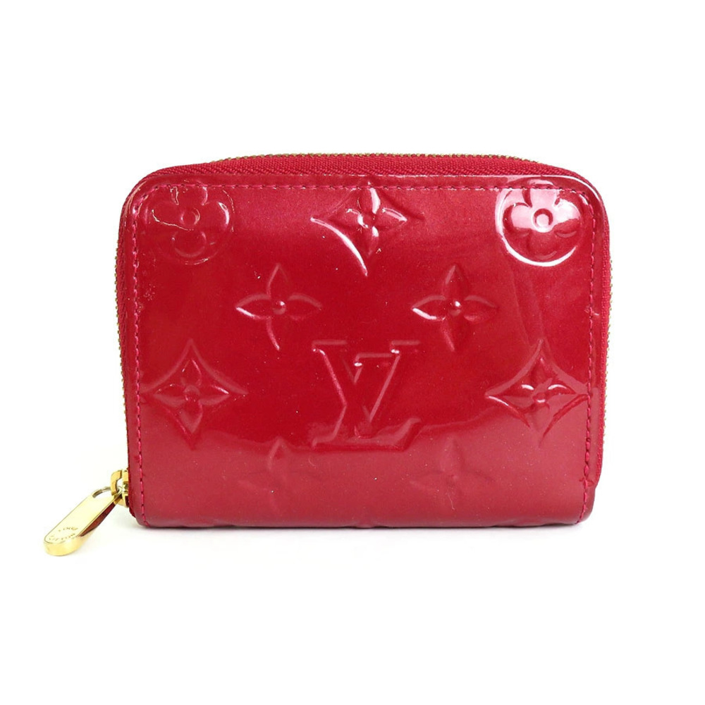 Louis Vuitton Coin Wallet Monogram Wallet Leather Red Gold